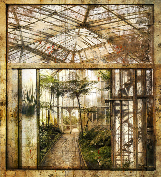 Drivhus med vendeltrapp