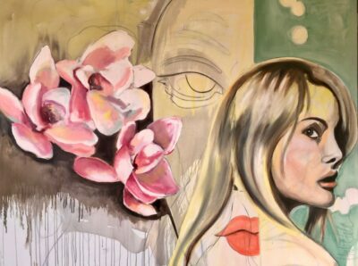 Christine Haberstock Chain Of Voices oil on canvas 166 x 185 cm EUR 8 200 NOK 98 000