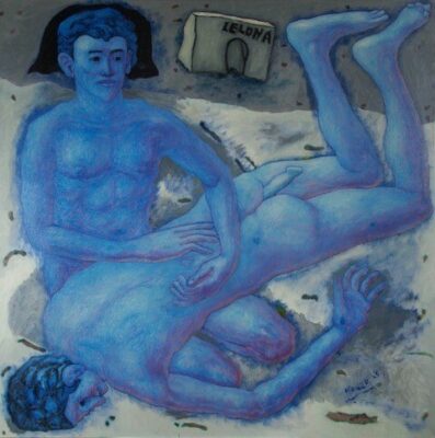 Hans Georg Kohler Generalen olje pa lerret 140 x 140 cm