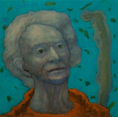 Hans Georg Kohler S Brunstad olje pa lerret 40 x 40 cm