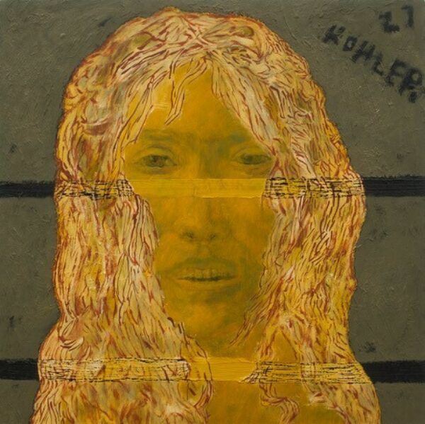 Hans Georg Kohler Hode olje pa plate 40 x 40 cm