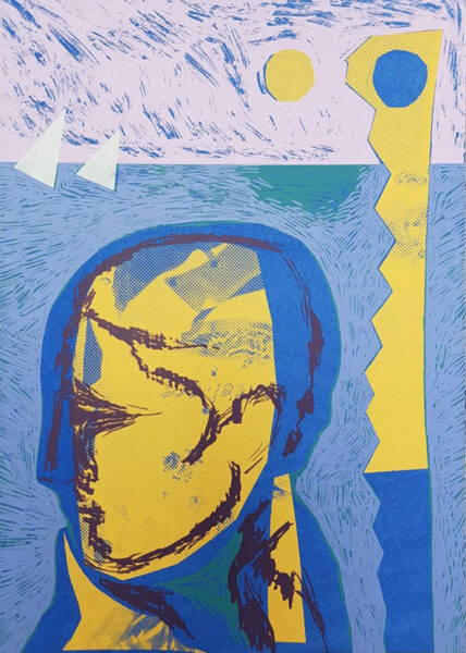 Sverre Bjertnaes Ved havet 50 x 35 cm silketrykk opplag 100 NOK 4 800