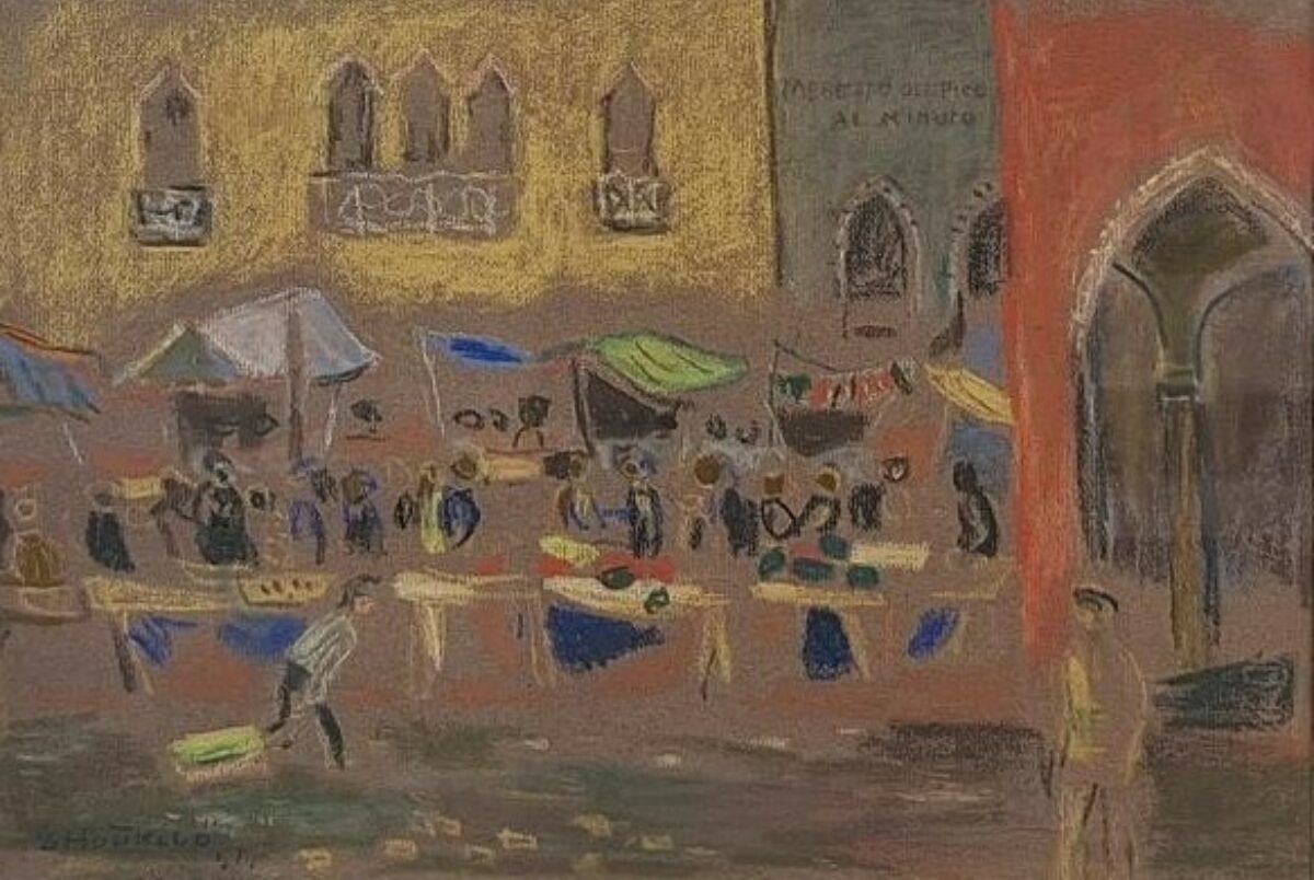 Gunnar Haukebo Pastell 1951 47 x 56 cm inkl ramme Kopi