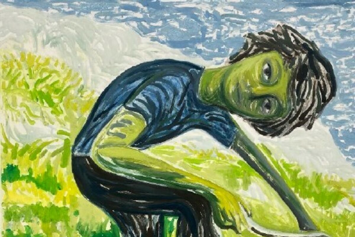 Havard Homstvedt Slangen i gresser Gouache med monotypi 70 x 66 cm NOK 24 000 eks ramme