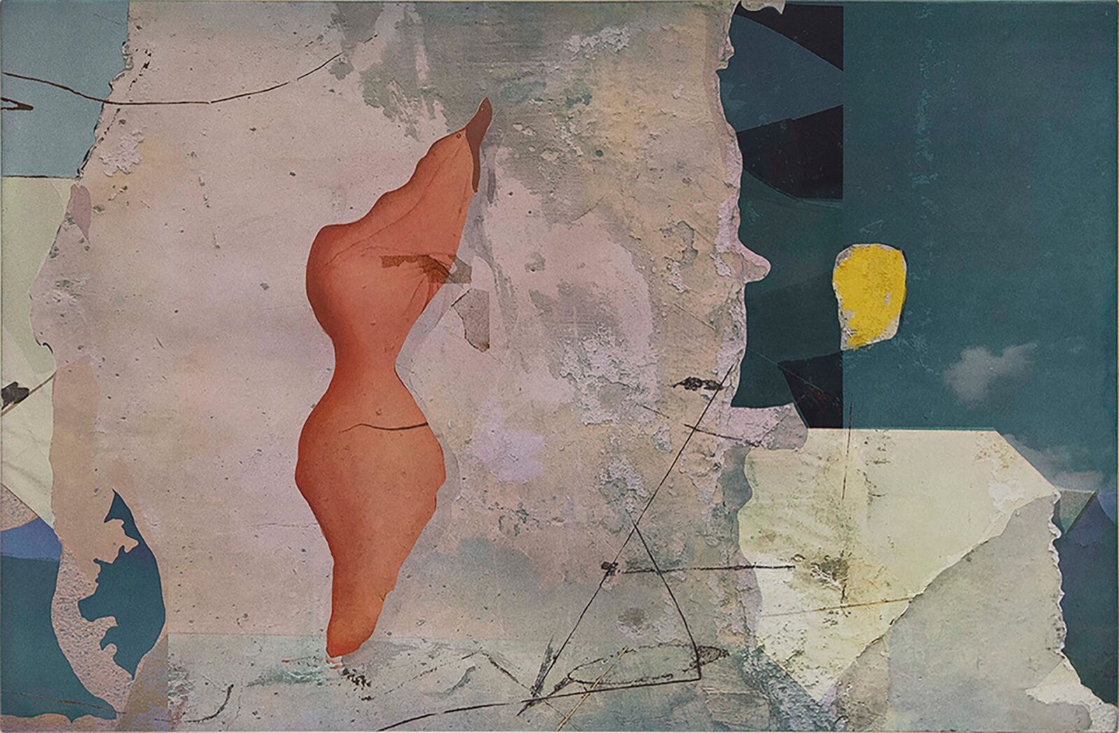 GUL MANE etsning 59 X90 CM