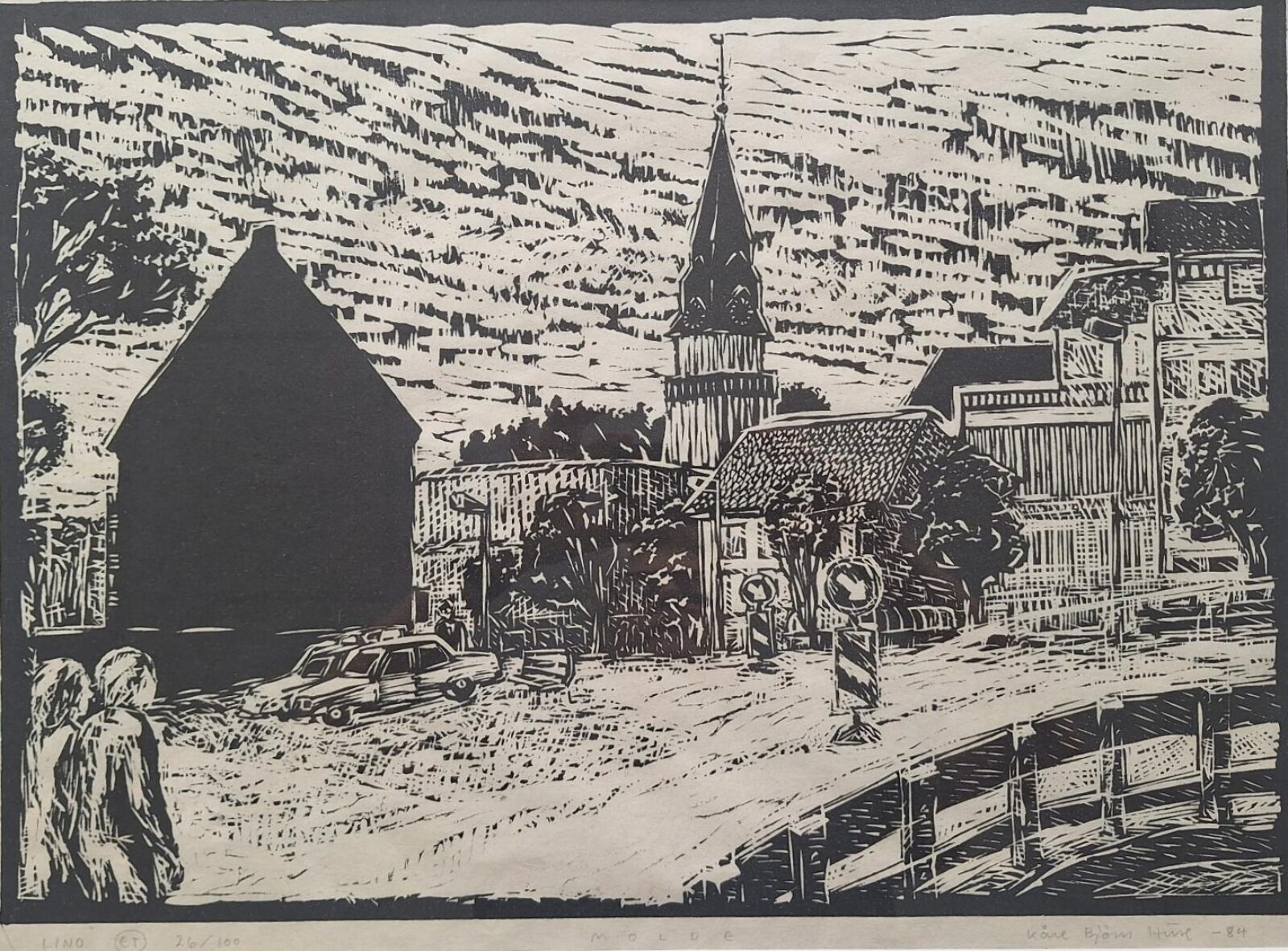 Kare Bjorn Huse Molde Linonsitt 43 x 60 cm og 62 x 77 med ramme
