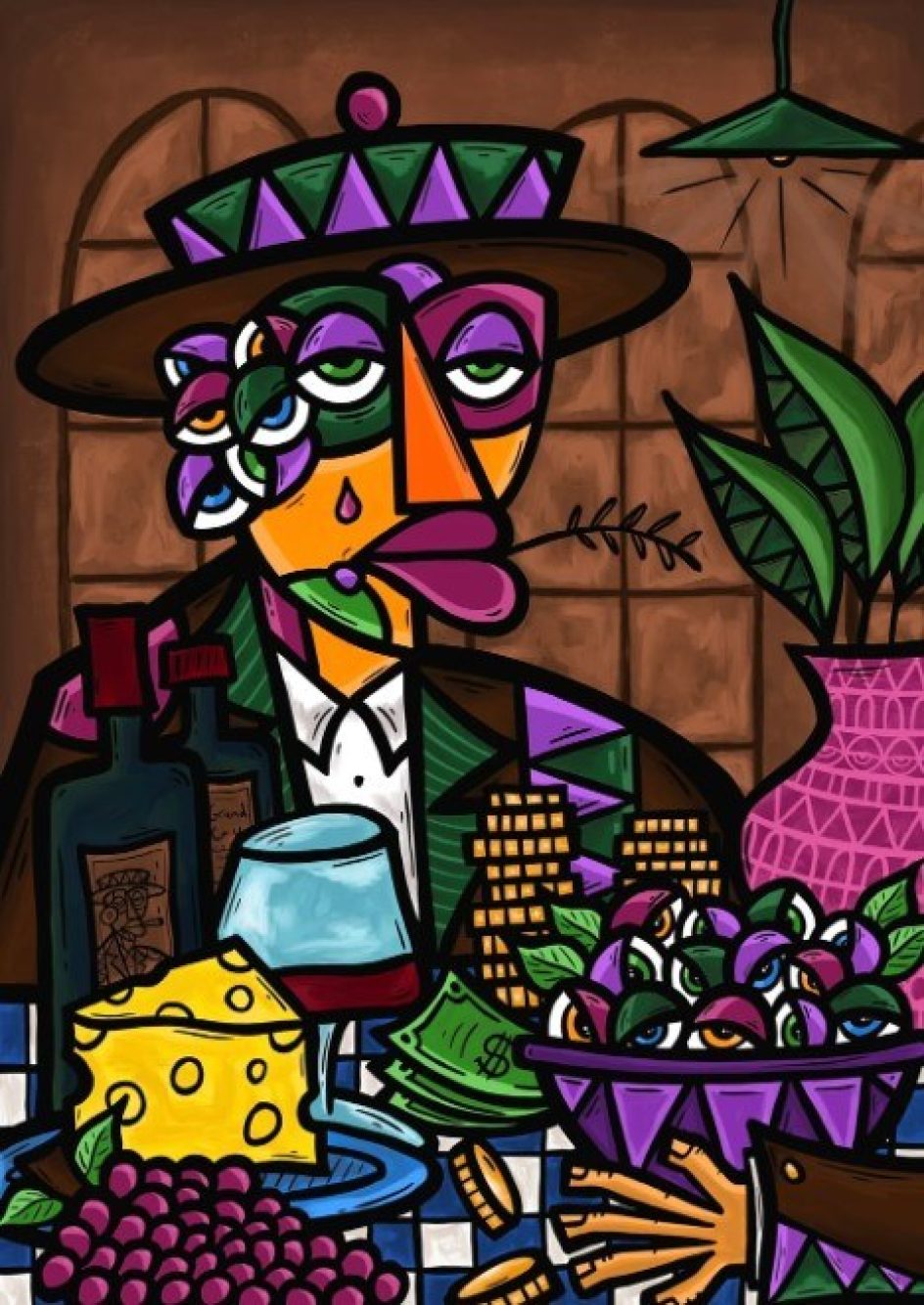 Lavrans Borgen The Grand Cru Thief Handkolorert DGA 95 x 75 cm Opplag 50