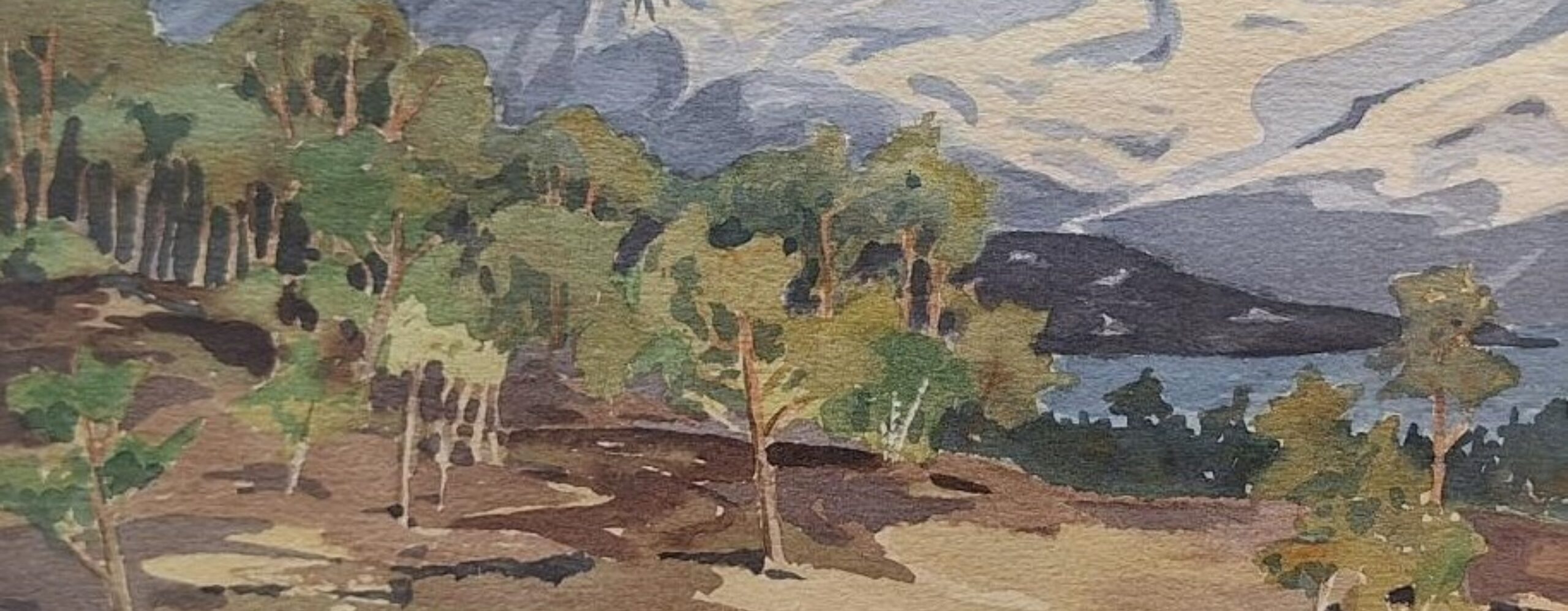 Lars Christian Istad Akvarell 22 x 30 cm og 46 x 51 med ramme